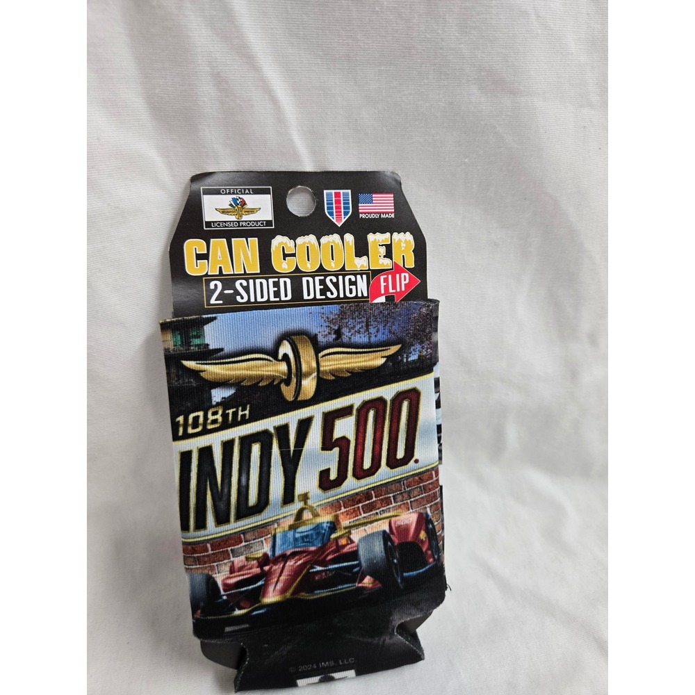 108th Indy 500 Can Cooler 2 Sided Design Flip Official Licensed Product New